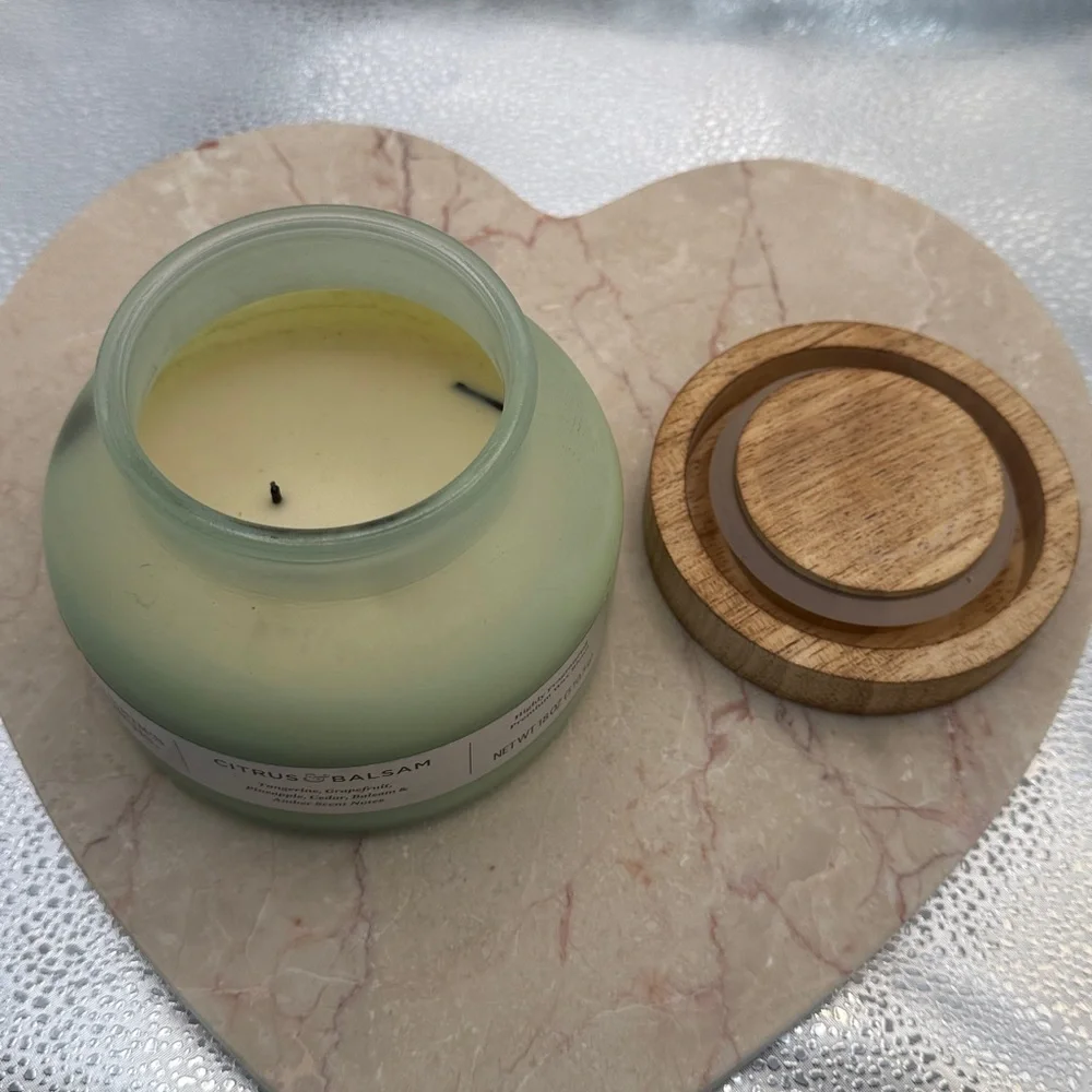 Better Homes And Gardens Citrus & Balsam Candle - Green and Brown